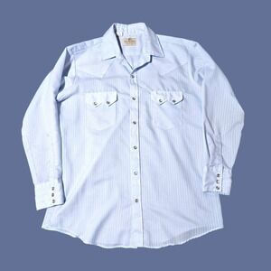 VTG Dee Cee Western Pearl Snap Shirt USA Made Mens 16.5 Large Cowboy Rockabilly